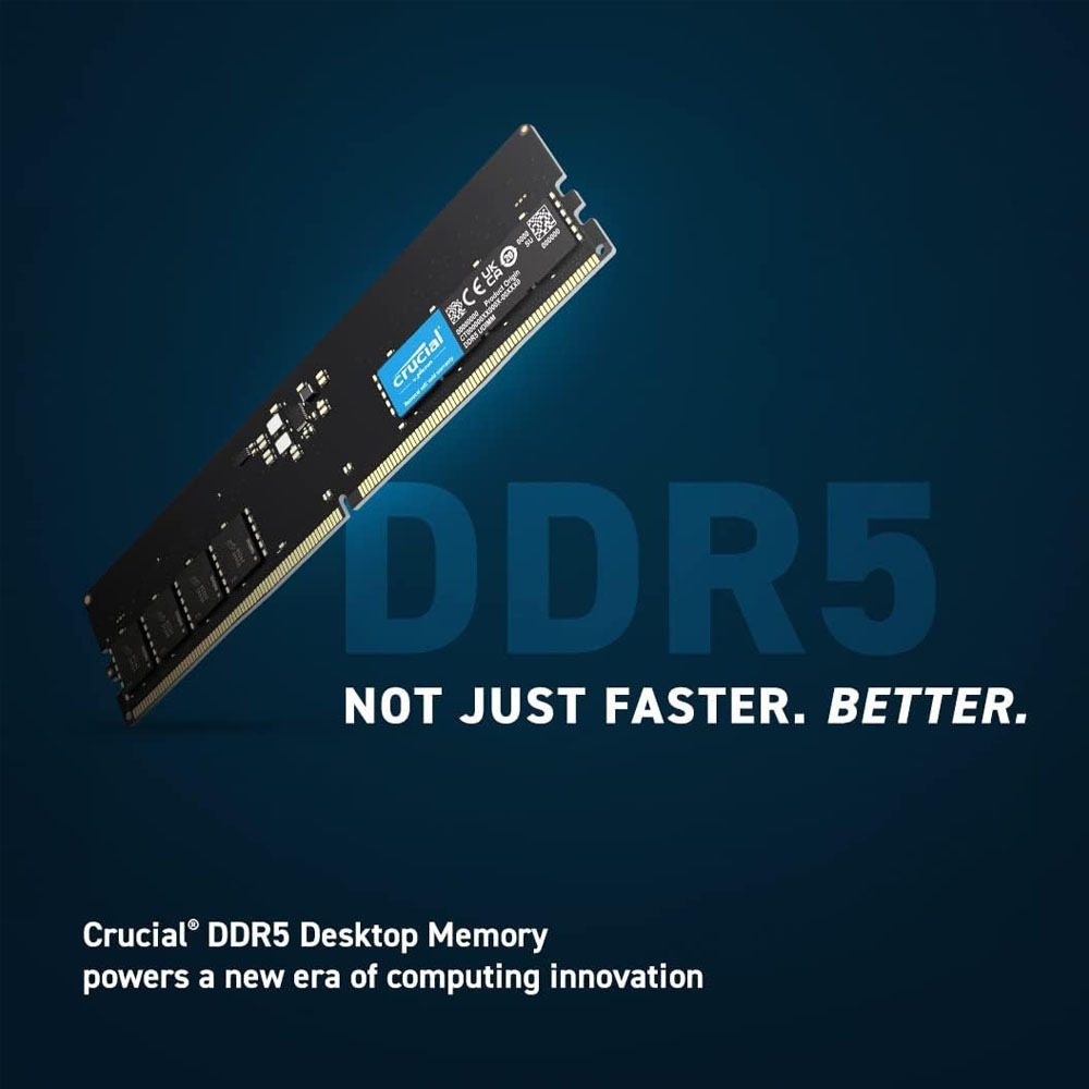 Crucial 16GB DDR5 RAM cu Viteză 5600 pentru Desktop