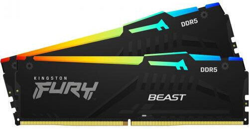 Kingston Fury Beast RGB DDR5 32GB RAM with 2x16GB Modules and Speed 5200 for Desktop