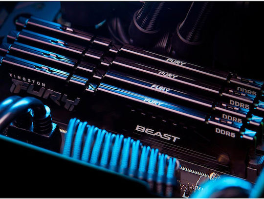 Kingston FURY Beast DDR5 με Module 1x16GB και Ταχύτητα 6000 για Desktop