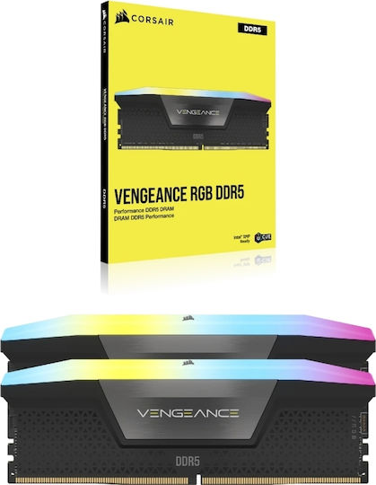 Corsair Vengeance RGB DDR5 32GB RAM with 2x16GB Modules and Speed 6000 for Desktop
