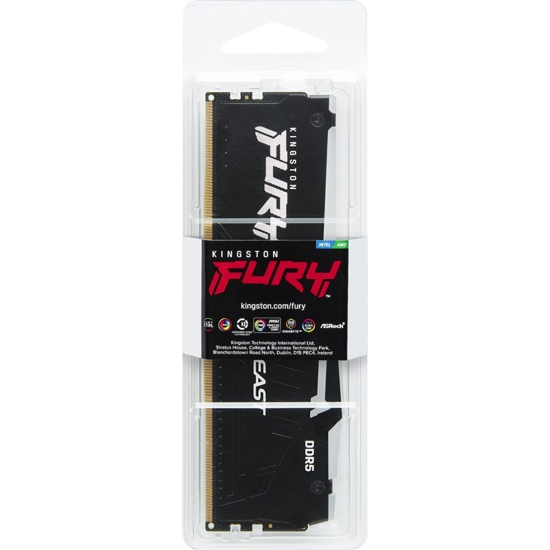 Kingston Fury Beast RGB DDR5 με Module 1x32GB και Ταχύτητα 6000 για Desktop