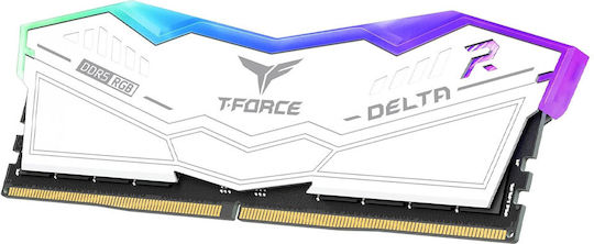 TeamGroup Delta RGB White 32GB DDR5 RAM cu Viteză 6400 pentru Desktop