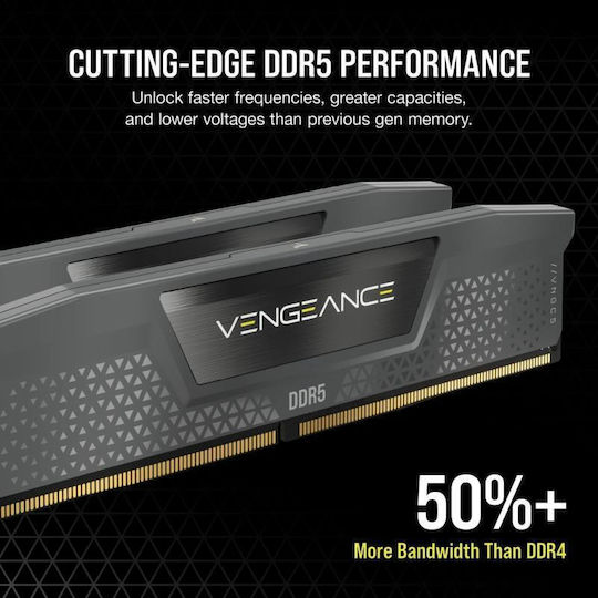 Corsair Vengeance K2 DDR5 32GB Arbeitsspeicher mit 2x16GB Module und Geschwindigkeit 6400 für Schreibtisch