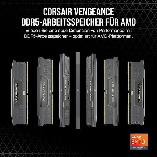 Corsair Vengeance 64GB DDR5 RAM mit 2 Modulen (2x32GB) und Geschwindigkeit 6000 für Schreibtisch