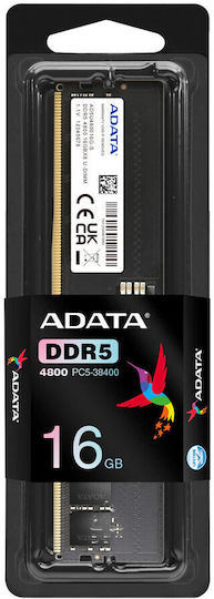 Adata 16GB DDR5 RAM cu Viteză 4800 pentru Desktop (AD5U480016G-S