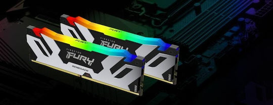 Kingston Fury Renegade RGB DDR5 64GB RAM with 2x32GB Modules and Speed 6000 for Desktop