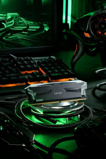 Lexar Ares RGB DDR5 32GB RAM with 2x16GB Modules and Speed 6800 for Desktop