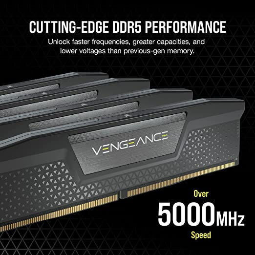 Corsair Vengeance 32GB DDR5 RAM cu 2 module (2x16GB) și Viteză