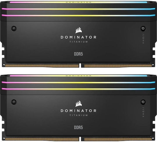Corsair Dominator Titanium RGB XMP DDR5 48GB RAM with 2x24GB Modules and Speed 6000 for Desktop