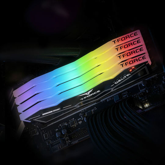 TeamGroup Delta RGB 32GB DDR5 RAM mit 2 Modulen (2x16GB) und Geschwindigkeit 6000 für Schreibtisch