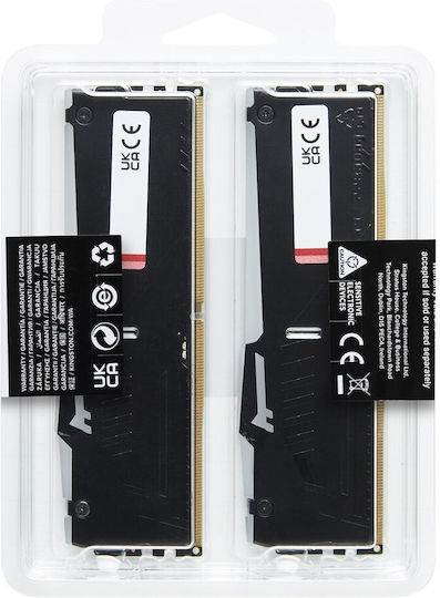 Kingston Fury Beast RGB DDR5 32GB RAM με 2x16GB Modules και Ταχύτητα 5600 για Desktop