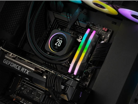 Corsair Vengeance RGB DDR5 32GB RAM με 2x16GB Modules και Ταχύτητα 6400 για Desktop