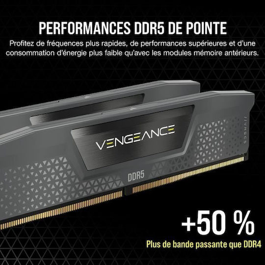 Corsair Vengeance 64GB DDR5 RAM cu 2 module (2x32GB) și Viteză