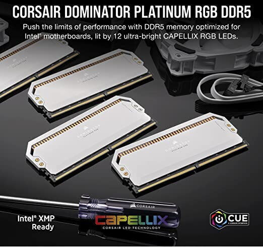 Corsair Dominator Platinum RGB DDR5 32GB RAM με 2x16GB Modules και Ταχύτητα 6200 για Desktop