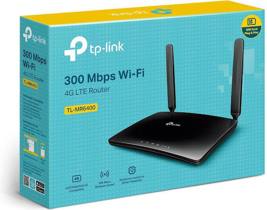 TP-LINK TL-MR6400 v1 Wireless 4G Router Wi‑Fi 4 with 4 Ports