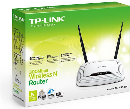 TP-LINK TL-WR841N v14.1 Ασύρματο Router Wi‑Fi 4 με 4 Θύρες