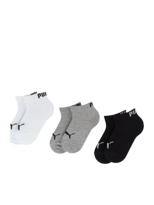 PUMA Athletic Kids' Ankle Socks Multicolored 3 Pairs