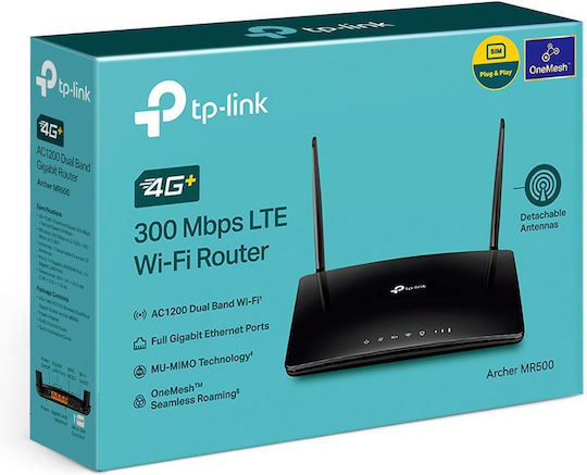 TP-LINK Archer MR500 v1 Безжичен 4G Wi-Fi 5 - Wi-Fi 5 с 4 Порта Gigabit Ethernet