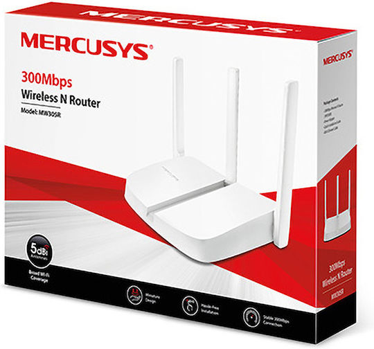 Mercusys MW305R v1 Drahtlos Router Wi‑Fi 4 mit 4 Anschlüssen Ethernet