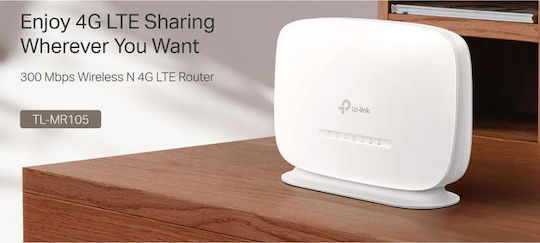 TP-LINK TL-MR105 v1 Wireless 4G Wi-Fi 4 cu 2 Porturi Ethernet