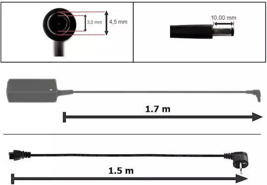 Încărcător Laptop 65W 19.5V 3.34A Pentru Dell