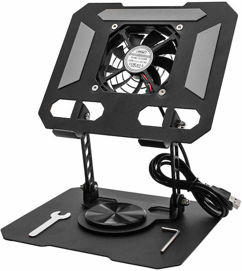 Andowl Q-zj268 Βάση Στήριξης για Laptop με 1 Ανεμιστήρα Ασημί