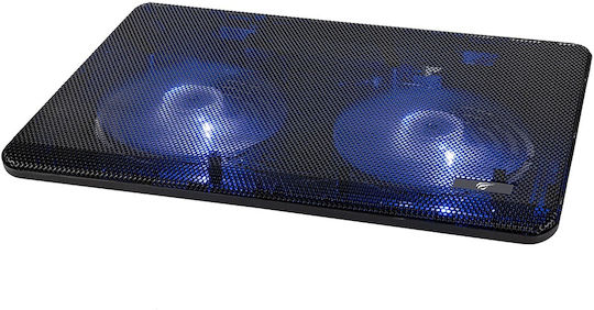 Havit F2035 Cooling Pad για Laptop έως 15.6" με 2 Ανεμιστήρες και Φωτισμό Μωβ