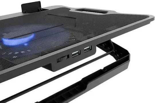 Natec Dipper 2 Cooling Pad για Laptop έως 17.3" με 1 Ανεμιστήρα και Φωτισμό