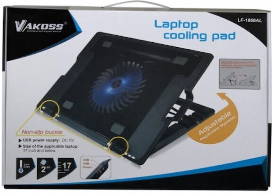 Vakoss Cooling Pad για Laptop έως 17.3" με 1 Ανεμιστήρα και Φωτισμό (LF-1860AL)