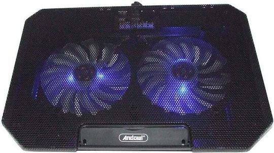 Andowl Q-SR03 Cooling Pad για Laptop έως 17" με 2 Ανεμιστήρες