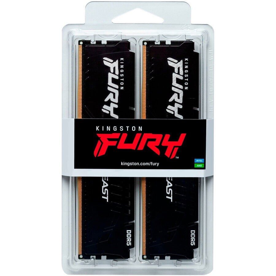 Kingston Fury Beast DDR5 64GB RAM με 2x32GB Modules και Ταχύτητα 6400 για Desktop