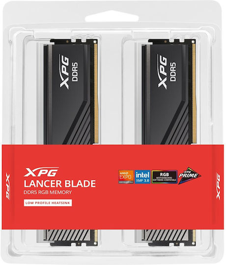 Adata Lancer Blade RBG DDR5 32GB RAM με 2x16GB Modules και Ταχύτητα 6400 για Desktop