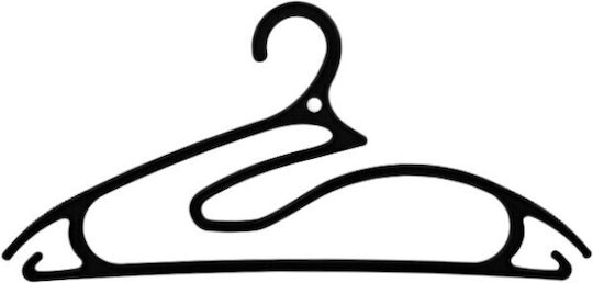 5pcs Clothes Hangers Plastic 5in1 Collection 42cm Black