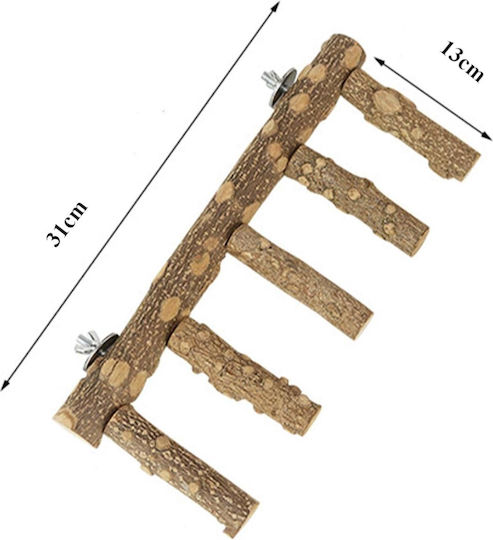 Epigasos Natural Bird Perch Pepper Tree 1.5~2.5*15cm Stainless Supports