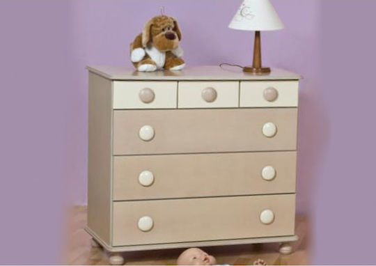 Patty Baby Kommode mit 6 Schubladen Weiß 90x53x97cm