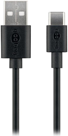 Goobay USB 2.0 Cable USB-C male - USB-A 15W Black 2m (59122)