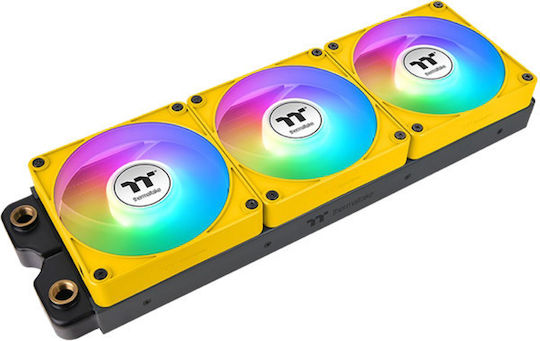 Thermaltake CT140 EX Umkehrklinge Gehäuselüfter (1800rpm / 94,95cfm) mit ARGB Beleuchtung und Verbindung 4-Pin PWM 3 Stück Bumblebee