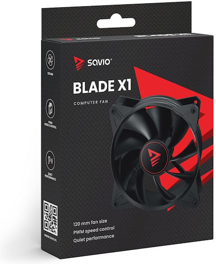 Savio Case Fan 120mm 1800rpm with ARGB Lighting and 4-Pin PWM Connection