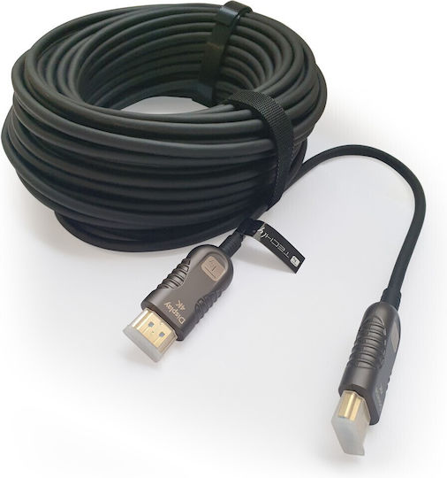 Techly HDMI 2.0 Премиум Високоскоростен 4K 60Hz HDR Кабел HDMI Мъжки - HDMI Мъжки 10м Черен