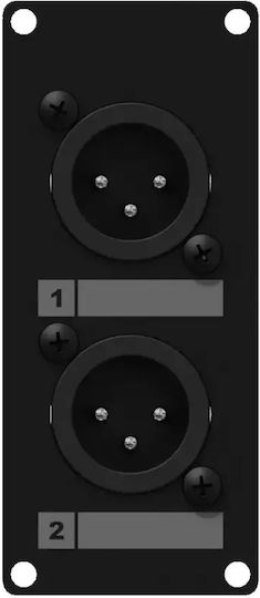Caymon Casy126/b Casy Панел 2 Мъжки Xlr Конектор 3-Щифта Черна Версия