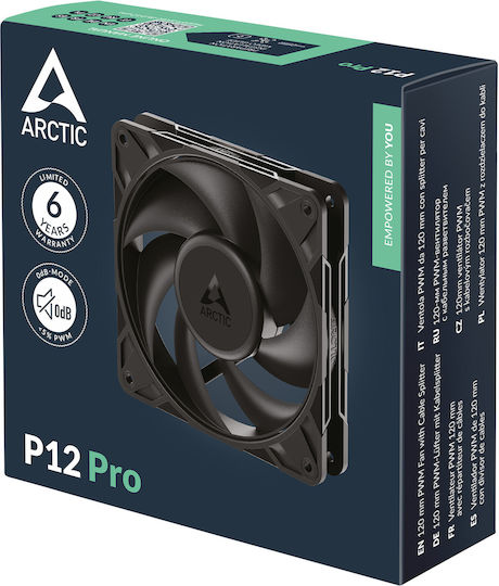 Arctic P12 Pro Case Fan 120mm 3000rpm 77cfm Without LED Lighting and 4-Pin PWM Connection