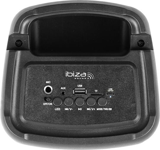 Ibiza Sound Karaoke Speaker With Wireless Microphone And Lighting Effects SIGMA40 Black