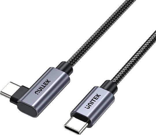 Unitek USB 2.0 Cable USB-C male - USB-C 60W Ασημί 5m C14123BK-5M