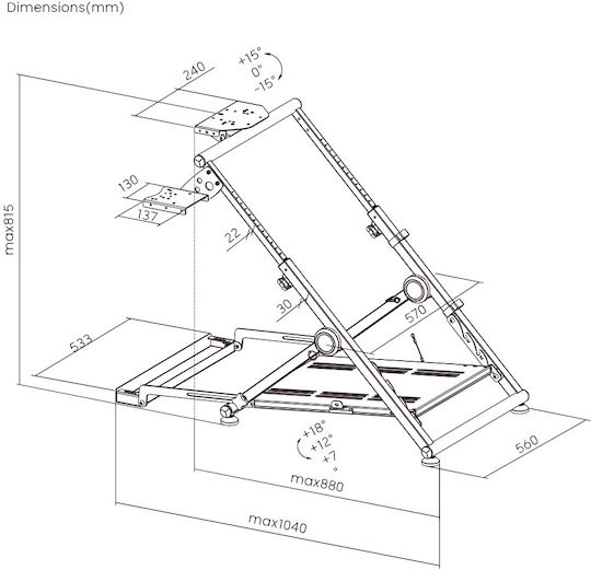 Oplite Βάση ΤιμονιέραςWheel Stand GT PRO
