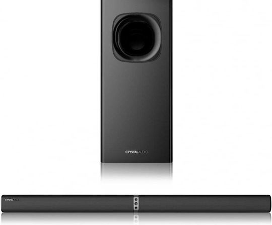 Crystal Audio CASB240HD Soundbar 2.1 Bluetooth και HDMI 240W με Τηλεχειριστήριο Μαύρο