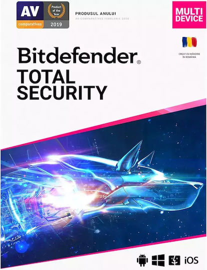 BitDefender Total Security MultiDevice pentru 5 Dispozitive și 1 An de Utilizare