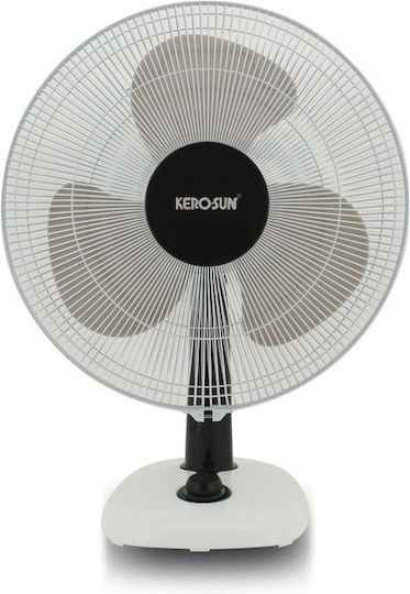 Kerosun Επιτραπέζιος Ανεμιστήρας 50W Διαμέτρου 38cm Λευκός