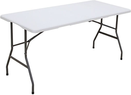 Tisch Zusammenklappbar Weiß 244x75x74cm