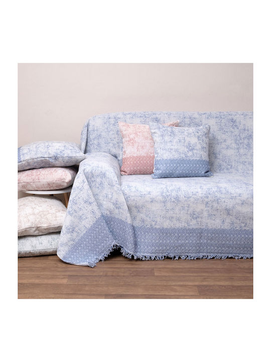Viopros Viopros Three-Seater Sofa Throw Jacquard 180x280cm Blue