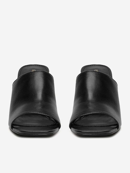 Mules mit Niedrig Absatz in Schwarz Farbe